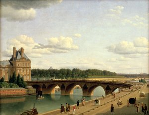 Paris, Blick auf die Pont Royal, Quai Voltaire, 1812