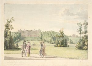 Ansicht vom Frederiksberg Garten beim Schloss und Apistempel von Christoffer Wilhelm Eckersberg