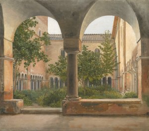 Die Kreuzgänge von San Lorenzo fuori le mura in Rom von Christoffer Wilhelm Eckersberg