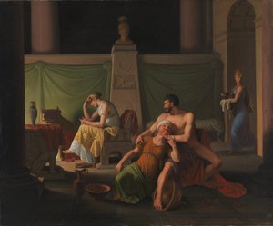 Die Rückkehr des Odysseus. Szene aus Homers Odyssee