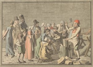 Verteilung von Brennholz an die Armen von Christoffer Wilhelm Eckersberg