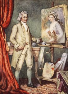 George Romney malt ein Porträt von Lady Hamilton von C. Dudley Tennant