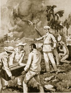 Die Raketenabteilung am Atbara von C. Dudley Tennant