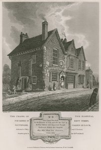 Die Kapelle des Leprahospitals in der Kent Street, Southwark, genannt Le Lock von C. John Mayle Whichelo