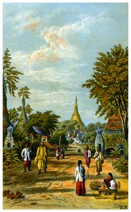 Die Shwe-Dagon-Pagode, Rangun, 19. Jahrhundert