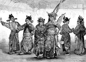 Chinesische Tragödienschauspieler, 19. Jahrhundert