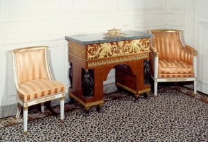 Büro der Kaiserin Josephine de Beauharnais (1763-1814) nach den Zeichnungen von Charles Percier und Pierre Fontaine. 1800 Versailles, Grand Trianon