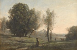 Landschaft Souvenir von Les Landes von Camille Corot