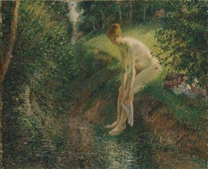 Badender im Wald, 1895 von Camille Jacob Pissarro