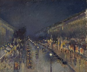 Der Boulevard Montmartre bei Nacht