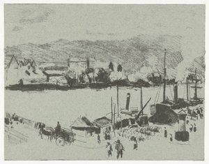 Ansicht des Kais der Seine in Rouen