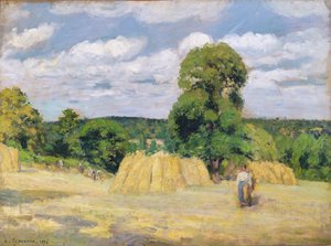 Ernte in Montfoucault, 1876 von Camille Jacob Pissarro
