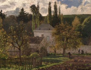Haus in der Einsiedelei, Pontoise, 1873 von Camille Jacob Pissarro