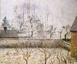Landschaft mit Frost und Nebel, Eragny von Camille Jacob Pissarro