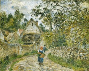 Le Chemin de Hameau-Chaumieres au Valhermeil von Camille Jacob Pissarro