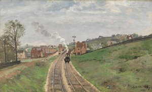 Lordship Lane Station, Dulwich, 1871 von Camille Jacob Pissarro