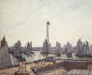 Äußerer Hafen und Kräne, Le Havre, 1903 von Camille Jacob Pissarro