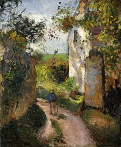 Bauer in einer Gasse bei einem Haus, Pontoise