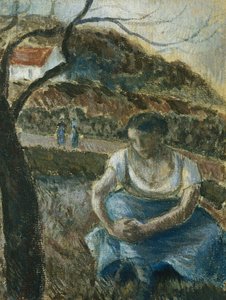 Sitzende Bäuerin; Paysanne Assise, ca. 1880