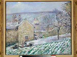 Schneeeffekt in der Eremitage von Camille Jacob Pissarro