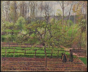 Frühling, graues Wetter, Eragny