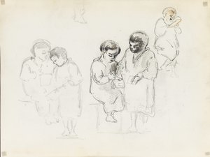 Studien von zwei lesenden Kindern