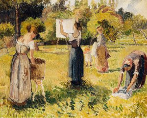 Studie von Waschfrauen in Eragny, c.1901