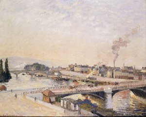 Sonnenaufgang über Rouen; Lever du Soleil à Rouen, 1898 von Camille Jacob Pissarro