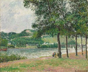 Der Cours-la-Reine in Rouen, bewölkt