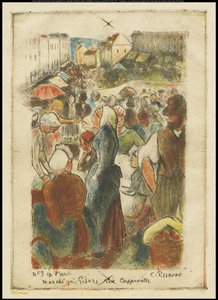 Der Gisors-Markt, Rue Cappeville, ca. 1894