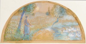 Das Gänsemädchen, 1890 von Camille Jacob Pissarro