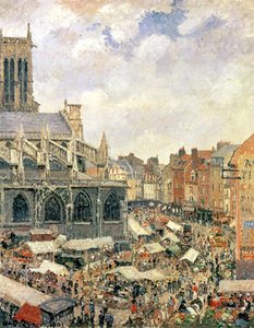 Der Markt um die Kirche Saint-Jacques, Dieppe, 1901