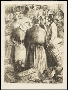 Der Markt in Pontoise, ca. 1895