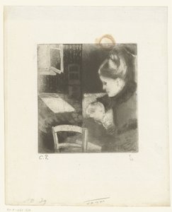 Stillende Frau von Camille Jacob Pissarro