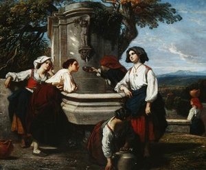 Ossaloise Frauen am Brunnen, ca. 1845