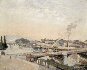 Boieldieu- und Corneille-Brücken von Camille Jacob Pissarro
