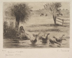Gänsemädchen, 1888 von Camille Jacob Pissarro