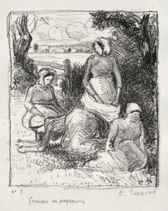 Gruppe von Bauern von Camille Pissarro