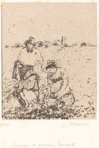 Groupe de paysans (Gruppe von Bauern), ca. 1899 von Camille Pissarro