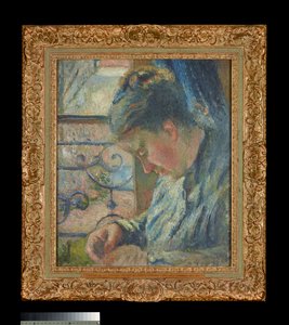 Julie Pissarro näht am Fenster