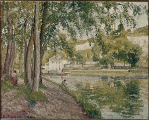 Moret, der Loing-Kanal: der Weg nach Saint Mammes von Camille Jacob Pissarro