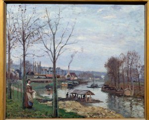 Port Marly, das Waschhaus von Camille Jacob Pissarro