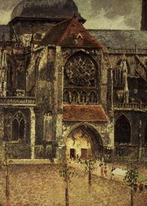 Portal der Kirche St. Jacques, Dieppe von Camille Pissarro