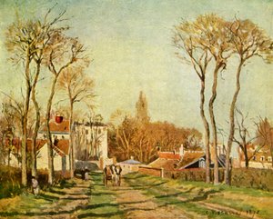 Der Eingang zu einem Dorf von Camille Jacob Pissarro