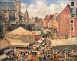 Der Jahrmarkt in Dieppe, sonniger Morgen