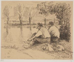 Die Landstreicher, ca. 1894 von Camille Jacob Pissarro