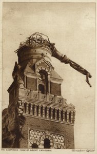 Die aufgehängte Statue der Albert-Kathedrale, Frankreich, Erster Weltkrieg