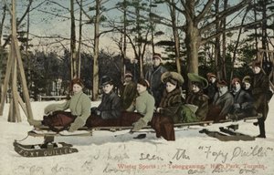 Rodeln, High Park, Toronto, Kanada