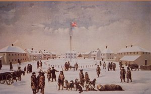 Riels Rebellion in Kanada, Fort Garry von Riel 1869 erobert, späte 19. Jahrhundert von Canadian School