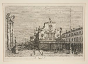 Imaginäre Ansicht von S. Giacomo di Rialto, aus der Serie Vedute (Ansichten)